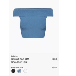 Aritzia Babaton Sculpt Knit Off-Shoulder Top